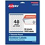 Avery Waterproof Round Laser Multipurpose Labels, 1" Dia., White, 2400/Box (19479399402)~#|#~914F7B9B-2525-4301-AFF0CE1935E435A6_sc7