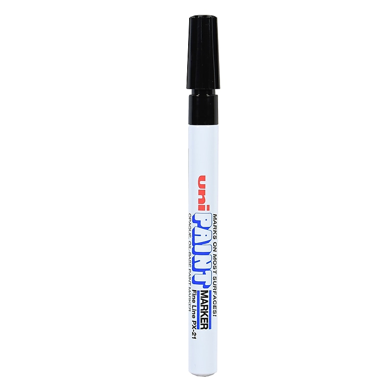 uni PAINT PX-21 Oil-Based Paint Marker, Fine Line, Black (63701) image 1