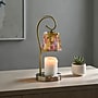 Simplee Adesso Perry Candlewarmer 14.5" Halogen Table Lamp, Antique Brass/Yellow/Pink Floral (SL1194-21)~#|#~91557024-BF5D-4751-AAF569DA3EEA1786_sc7