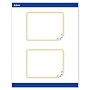 Avery Gold Double Border with Florals Matte Blank Card, White, 20/Pack (S00-DMV)~#|#~915616FD-A1EE-4FD2-94CCA299DDD406E8_sc7