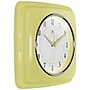 Infinity Instruments Square Retro Yellow Wall Clock, 9.25" (13228YL-4103)~#|#~9157FDBB-8166-4D74-B5DE2C6DD0ED7FAB_sc7