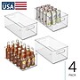 iDESIGN Medium Stackable Plastic Storage Bin, Clear, 4/Pack (29015M4)~#|#~91591261-2498-4F95-8A3663357240F082_sc7