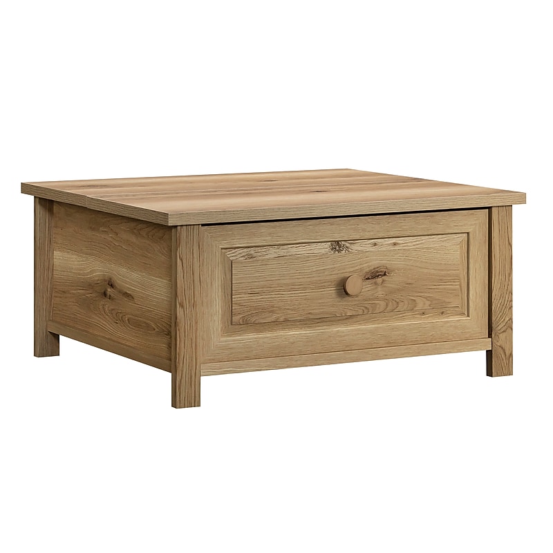 Sauder Hillmont Farm 35"W x 31"D Coffee Table, Timber Oak (435179) image 1