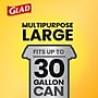 Glad 30 Gallon Large Drawstring Trash Bags, 90/Box (78952)~#|#~915B43B4-9F46-48DF-ABB9F1515E0FB043_sc7