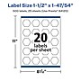 Avery Laser/Inkjet Multipurpose Labels, 1.8704" x ", Glossy White, 500/Pack (94120)~#|#~916031DA-F5FB-4072-949EDC1763B3DBBC_sc7