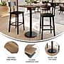 Flash Furniture TopGuard Rectangle Wood Dining Table with Round Base, 30" x 24", Natural/Black Base (ST2430NATTR18B)~#|#~916260CA-74EC-4A60-85689E6E04C59CF9_sc7