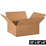 20" x 18" x 8" Shipping Boxes, 32 ECT, Brown, 25/Bundle (20188)~#|#~91636324-E5CB-4975-8F0532F46FE9FB43_sc7