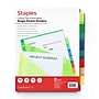 Staples Large Tab Plastic Insertable Pocket Dividers, 8-Tabs, Multicolor (ST62972)~#|#~9167B02A-ACB1-4C0A-806184E4AF282562_sc7
