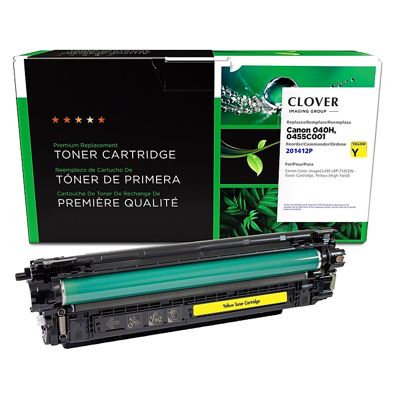 Clover Imaging Group Remanufactured Yellow High Yield Toner Cartridge Replacement for Canon 040H (0455C001) image 1
