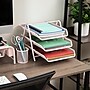 Mind Reader Metal Front Loading Letter Tray, Pink (3TPAPER-PNK)~#|#~916B94D3-ACC1-47B9-B4AB8D02B2E6F887_sc7