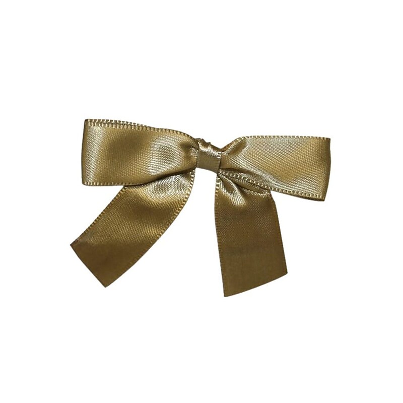 JAM Paper Satin Bows, Antique Gold, 100/Pack (52640349193) image 1