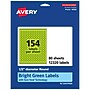 Avery Laser/Inkjet Multipurpose Circle Labels, 0.5" Dia., Bright Green, 12320/Box (94503)~#|#~916D378D-0EAB-4820-8827D2D9EF6FFDCB_sc7