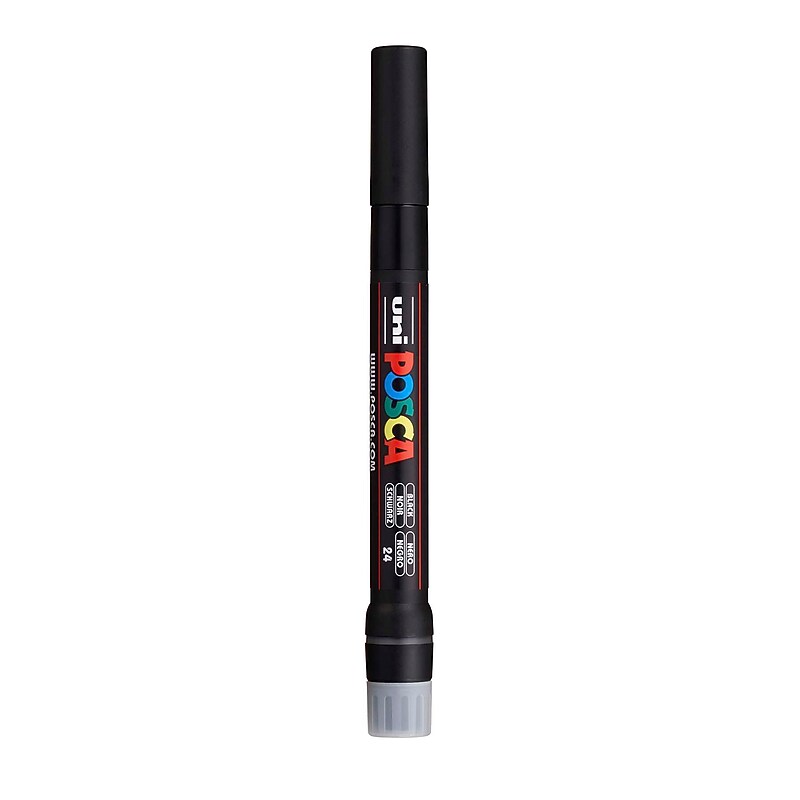 POSCA PCF-350 Water Based Paint Marker, Brush Tip, Black (UBCPCF350BLACK) image 1