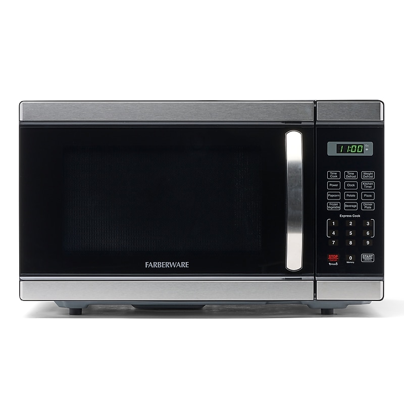 Farberware Professional 1.1 Cu. Ft. Countertop Microwave, Stainless Steel (FMO11AHTBKL) image 1