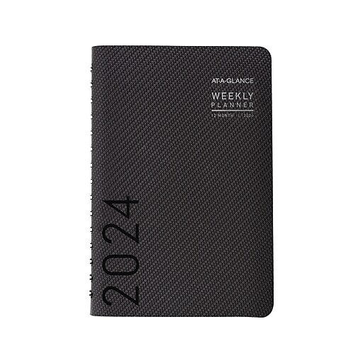 2024 ATAGLANCE Contemporary 5" x 8" Weekly & Monthly Planner, Faux