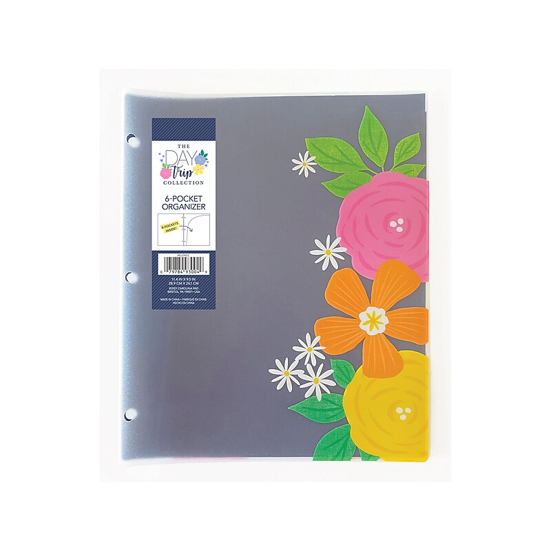 Carolina Pad Day Trip Poly Binder Pocket, 3-Hole Punched, Multicolor (93004) image 1
