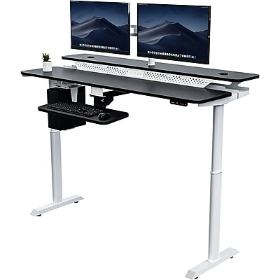 VersaDesk PowerLift Split-Level 72"W Electric Rectangular Adjustable Standing Desk
