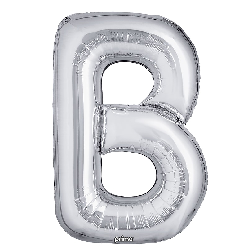 Party City 16" "B" Foil Balloon, Silver, 2/Pack (AM60050266-18) image 1