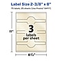 Avery Pearlized Ivory Decorative Edge Multipurpose Labels, 2-3/8" x 8", Ivory, 75/Pack (94117)~#|#~917D4CFC-FD47-4A4B-86E40671744F92BB_sc7