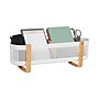Mind Reader 2-Compartment Plastic Desk Organizer, White (DEBASK-WHT)~#|#~917E350A-E91B-4DD9-A9695BF4D3E8D08B_sc7