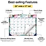 2025-2026 Global Printed Products Teal Floral 22" x 17" Desk Pad Calendar, Multicolor (NAD26-DP-17)~#|#~917F3996-6F54-48EC-9026FD96EC7DC277_sc7