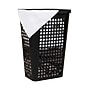 Mind Reader Slim Tapered Hamper with Lid, Plastic, Black (SWHAMP50-BLK)~#|#~917F9002-D02A-4493-9B56F1AA94D32F1C_sc7