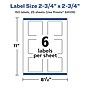 Avery Laser/Inkjet Multipurpose Labels, 2.75" x ", Glossy White, 150/Pack (94109)~#|#~9182BE13-EDD6-4A83-9574A828B592EDDC_sc7