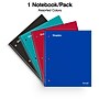 Staples 3-Subject Notebook, 8" x 10.5", Wide Ruled, Assorted Colors~#|#~9184CAA4-4E36-4C35-B132E9828180C52B_sc7