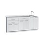Viva Comfort 36'' H x 72" W Medical Cabinet with Right Sink and 24" W Right Side Desk, 6 Doors, 3 Drawers (90272-RS-GRY-AO)~#|#~918A022A-3075-44FC-B33EB6642D5E5A62_sc7