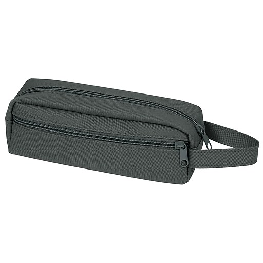 Merangue Polyester Zipper Pencil Case, Gray (1015600021000)
