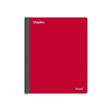 人気ブラドン Staples Premium 3-Subject Notebook, 5.88 ウイスキー