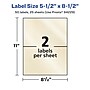Avery Pearlized Ivory Rectangle Multipurpose Labels, 5.5" x 8.5", Ivory, 50/Pack (94229)~#|#~918F3A39-F4F0-482A-BAF1B792D62A16BE_sc7