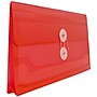 JAM Paper Premium Plastic Filing Envelope with Button & String Closure, Red, 3/Pack (921B1REX3)~#|#~918FC279-7348-438B-A7A8673DA5FCFFC5_sc7