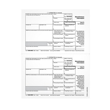 TOPS 2022 1099-MISC Tax Form, 50/Pack (LMISCREC-S)