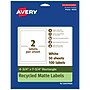 Avery EcoFriendly Laser/Inkjet Rectangle Multipurpose Labels, 4-3/4" x 7-3/4", White, 100/Box (94255)~#|#~919C3248-D5A9-4135-A1ED4272948B882B_sc7