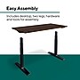 Workplace 2.0 55"W Electric Rectangular Adjustable Standing Desk with Micro Movements, Espresso (WP63152)~#|#~91A013FA-4FAB-44FF-8CCE5C88A40E6A19_sc7
