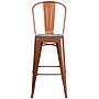 Flash Furniture Blake Contemporary Metal Vertical Back Barstool, Copper, 4-Pieces/Pack (4ET353430POCW)~#|#~91A7F5EE-2A7F-48F6-B67D86C769ADC598_sc7