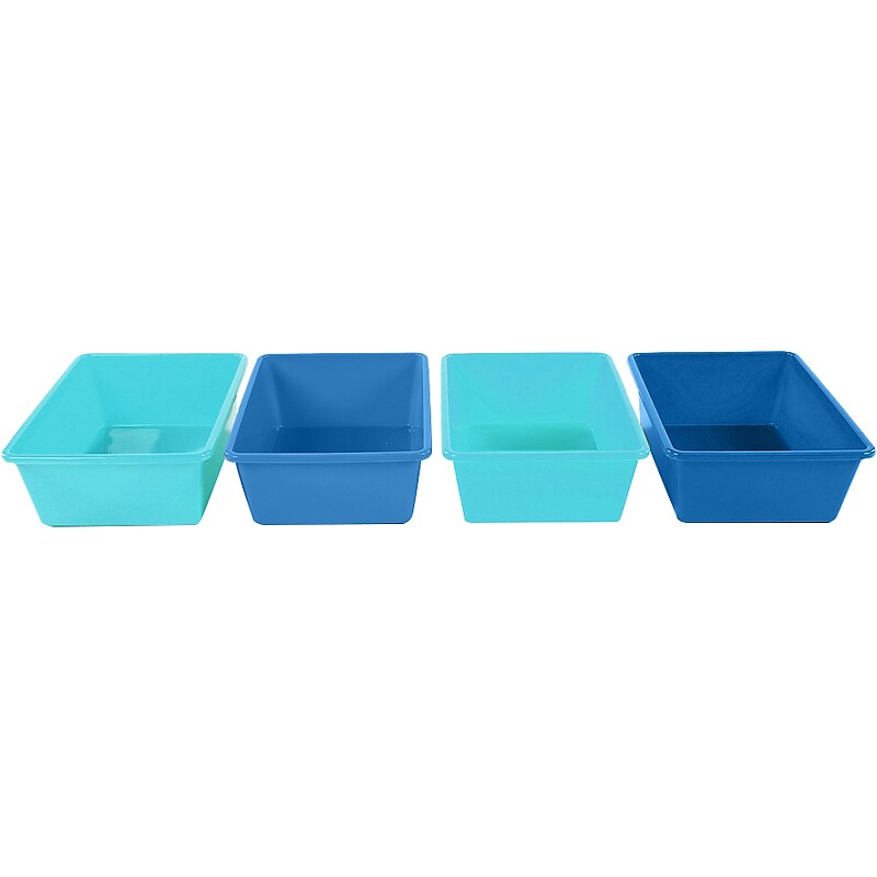 Humble Crew Large Storage Bins, Navy/Teal, 4/Pack (XL104) image 1