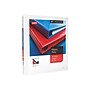 Staples Heavy-Duty 1-Inch D-Ring View Binder, Reinforced Spine, Holds Up to 275 Sheets, White, for Office & School~#|#~91ACF525-4176-4CC3-95DEF3F70CA2860C_sc7