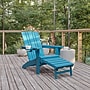 Flash Furniture Halifax Adirondack Chair with Cup Holder and Pull Out Ottoman, Blue (LEHMP1045110BL)~#|#~91B3E50C-A443-45D4-A06E466C6FE52437_sc7