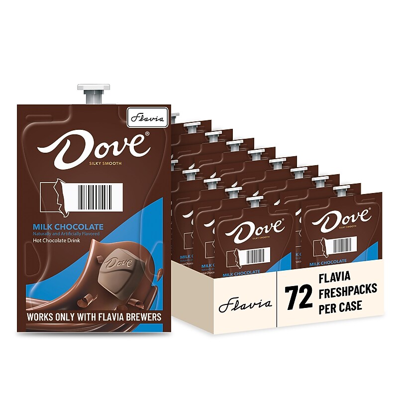 Dove Silky Smooth Milk Chocolate Hot Cocoa, Flavia Freshpacks, 72/Carton (MDRA117) image 1