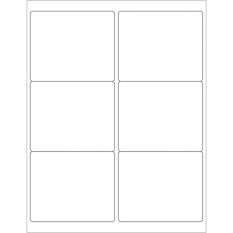 Tape Logic Removable Rectangle Laser Labels, 4" x 3 1/3", White, 600/Case (LL266) image 1