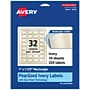 Avery Pearlized Ivory Rectangle Multipurpose Labels, 1" x 1.5", Ivory, 320/Pack (94219)~#|#~91C037F4-84D3-46FF-B9741BCFB6E5BFBB_sc7