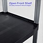 Luxor 3-Shelf Serving Cart with Swivel Wheels, Black/Aluminum (SC13-B)~#|#~91C29BE1-5718-4A51-A27ACEC9CB051F9D_sc7