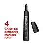 Staples Duramark Tank Permanent Marker, Chisel Tip, Black, 4/Pack (ST62930)~#|#~91C53527-7A4E-44F3-A607A82586854880_sc7