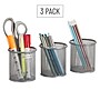 Mind Reader Metal Pen and Accessory Holder Desk Organizer, Silver, 3-Pieces (CLIPMESH3-SIL)~#|#~91C65111-5021-4EA1-91A70C8A401DE358_sc7
