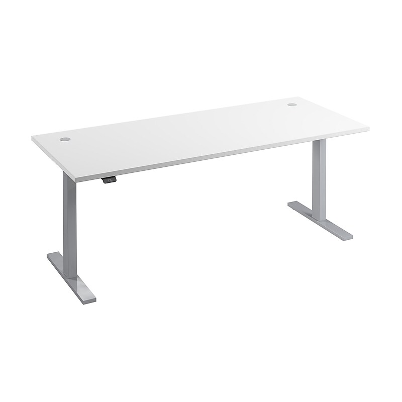 Bush Business Furniture Move 60 Series 72"W Electric Height Adjustable Standing Desk, White (M6S7230WHSK) image 1