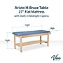 Aristo Wood H-Brace Physician Exam Table with Shelf, 2 Drawer Cabinet, Paper Cutter, Holder, 500lbs. Capacity, Blue~#|#~91C9DBA8-6525-42DE-851B242E3565BDDD_sc7