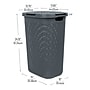 Mind Reader 15.85-Gallon Laundry Hamper with Lid, Plastic, Gray (60HAMP-GRY)~#|#~91CD8452-2312-4D34-A6296FBB1640A34A_sc7
