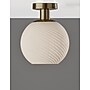 Adesso Incandescent Swirl Flush Mount Lamp, 11.5"H, Antique Brass/White Swirl Glosted Glass (3254-21)~#|#~91CDC3D1-5DFD-487D-A61919633B7149A6_sc7